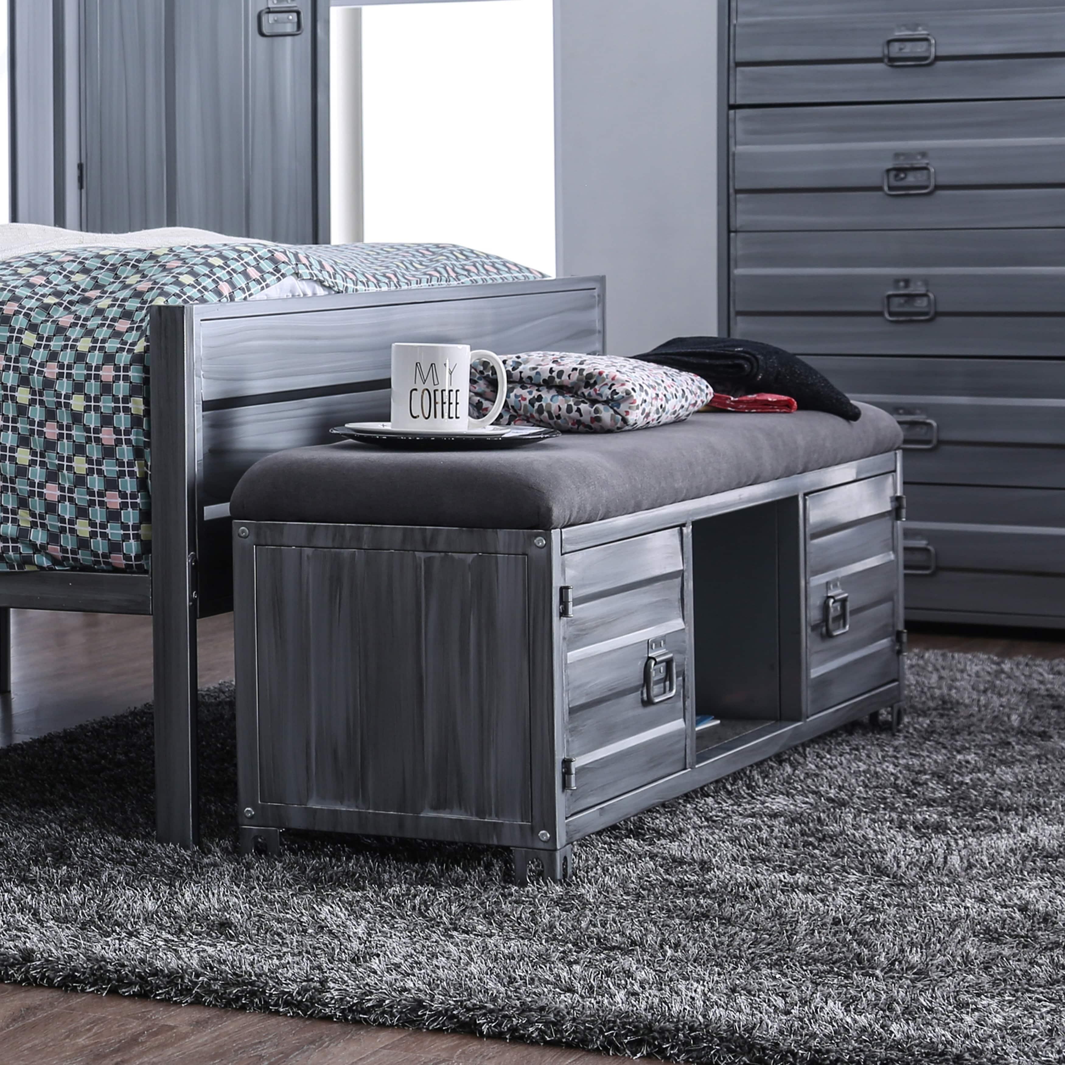 Furniture of America Mccredmond Storage Bench CM7075BN IMAGE 1